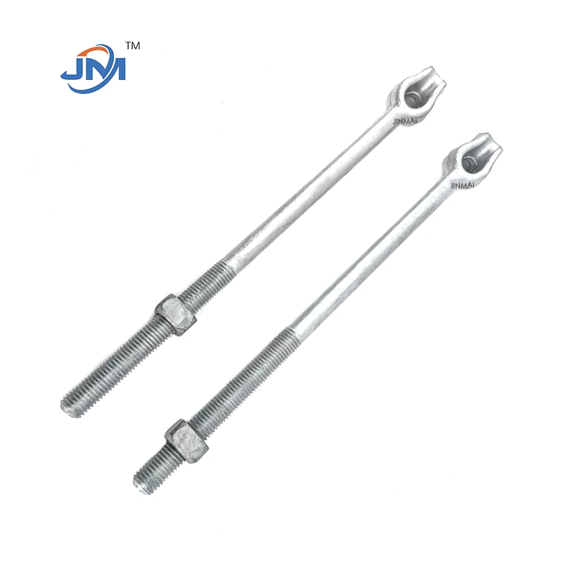 Asta di ancoraggio forgiata con occhiello singolo e hardware in filo